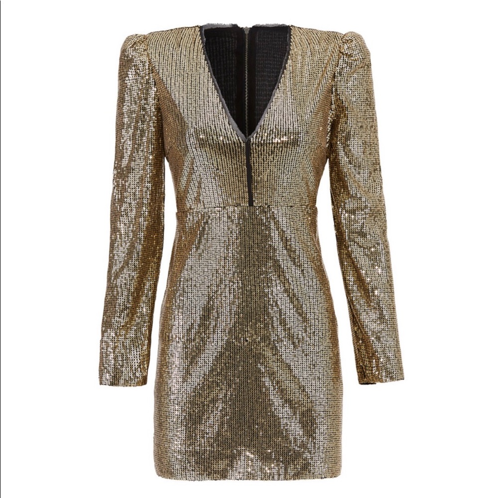 Rebecca Minkoff Gold Sequin Sydney Dress
